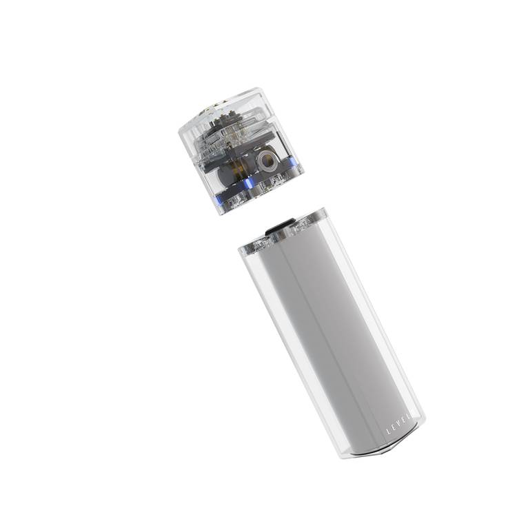 Levelo SwapCell Pro 15000mAh Powerbank with Accessories, 3 Battery Cells, Strong Magnetic Attachment, Arc Lighter & Torchlight Heads, Single Battery Cell & Head Included, Fast Charging - Transparent