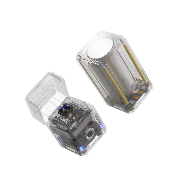 Levelo SwapCell Pro 15000mAh Powerbank with Accessories, 3 Battery Cells, Strong Magnetic Attachment, Arc Lighter & Torchlight Heads, Single Battery Cell & Head Included, Fast Charging - Transparent