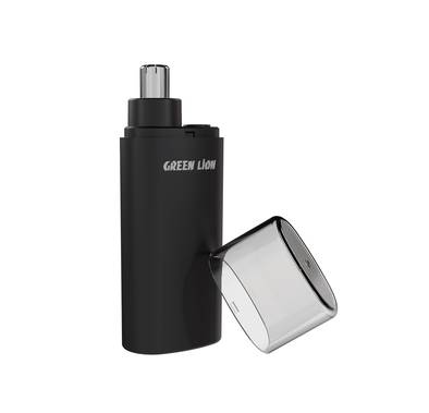 Green Lion Nose Pro Nose & Ear Trimmer with 2 Speed Settings, 360° Rotating Head, Detachable Cutter, 150mAh Battery, 100 Minutes Working Time & 90 Minutes Charging Time, Safety Protection - Black