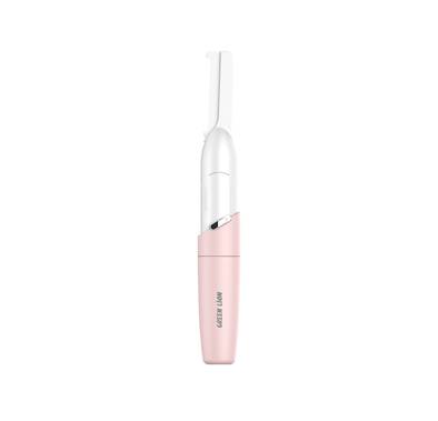 Green Lion Eyebrow Hair Trimmer with Adjustable Angle & Planner, ABS Material & Stainless Steel Blade, Replaceable AAA Battery, Skin Friendly, Precision Trimming, Ergonomic Design - Pink
