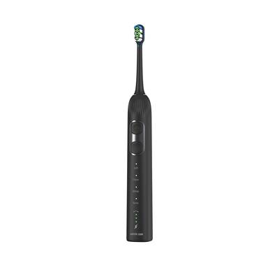Green Lion Smart Brush 60° Ultrawide with Multifunctional Servo Motor, 2 Minutes Smart Timing, Up to 80 Uses Possible Per Each Charge, Soft Silicone Support, Travel Case Included, 60° Rotation, 30 Seconds Vibration Reminder - Black