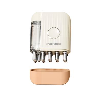 Porodo Lifestyle EMS Scalp Massager & Hair Oil Applicator with Red Light Therapy, Hair Root Rejuvenation, 9mL Tank Capacity, 150mAh Battery Capacity, IPX5 Rated Water-Resistant - Beige