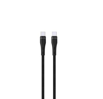 Green Lion USB-C to USB-C Braided Cable with 5m Length, 60W Charging, 480Mbps Data Transfer Speed, 10000 Bends Lifetime - Black