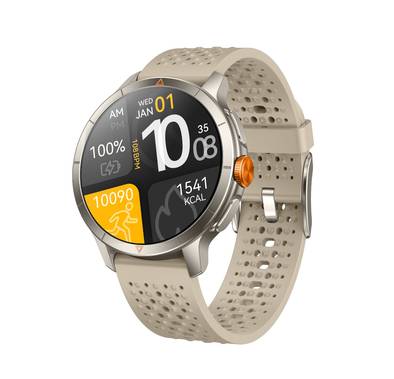 Green Lion GPS Pro Smart Watch with 1.6 Inches Large Display, Barometer & Compass, Sleep Monitoring, Voice Recording, Real 60Hz FPS, TWS Function, Local Music & Phone Album, Heart Rate Monitoring, Bluetooth Call, Geomagnetic & Altitude, 450mAh Battery, 6 Days Working Time - Titanium