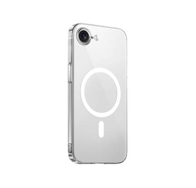 Green Lion MagSafe Delgado PC Case for iPhone 16e with Raised Edges, Crystal Clear Design, Strong N52 Magnets, TPU+Hard PC Material, Comfortable Grip - Clear 