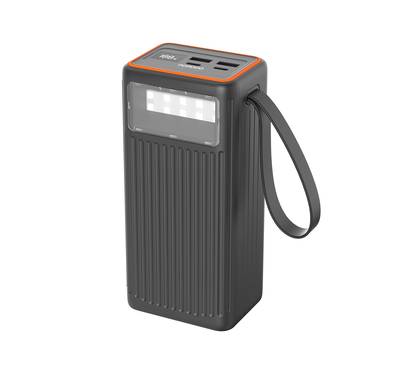  Porodo 40000mAh Power Bank Multi-Device PD Charging with 65W Power Delivery, QC 18W, Laptop Charging Compatibility, Smart Power Management - Black
