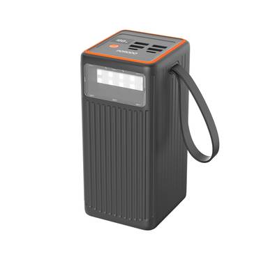 Porodo 60000mAh Power Bank Multi-Device PD Charging with 65W Power Delivery, QC 18W, Laptop Charging Compatibility, Smart Power Management - Black