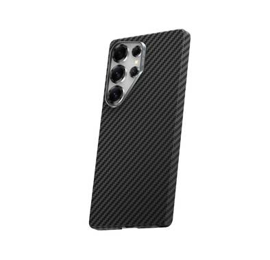 Green Lion Kevlar Armor Case for Samsung Galaxy S25 Ultra with 3D Woven Stripes, 1500D Aramid Fiber & Aluminum Alloy Lens Frame, MagSafe Compatibility, N52 Magnets with 10N Holding Force, Drop Protection, Ultra Slim - Black