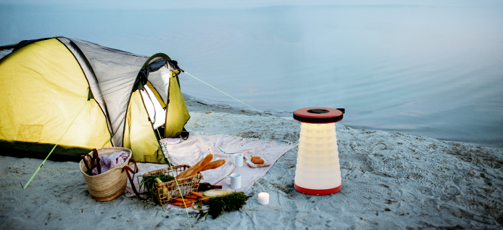 Porodo Camping Telescopic LED Stool